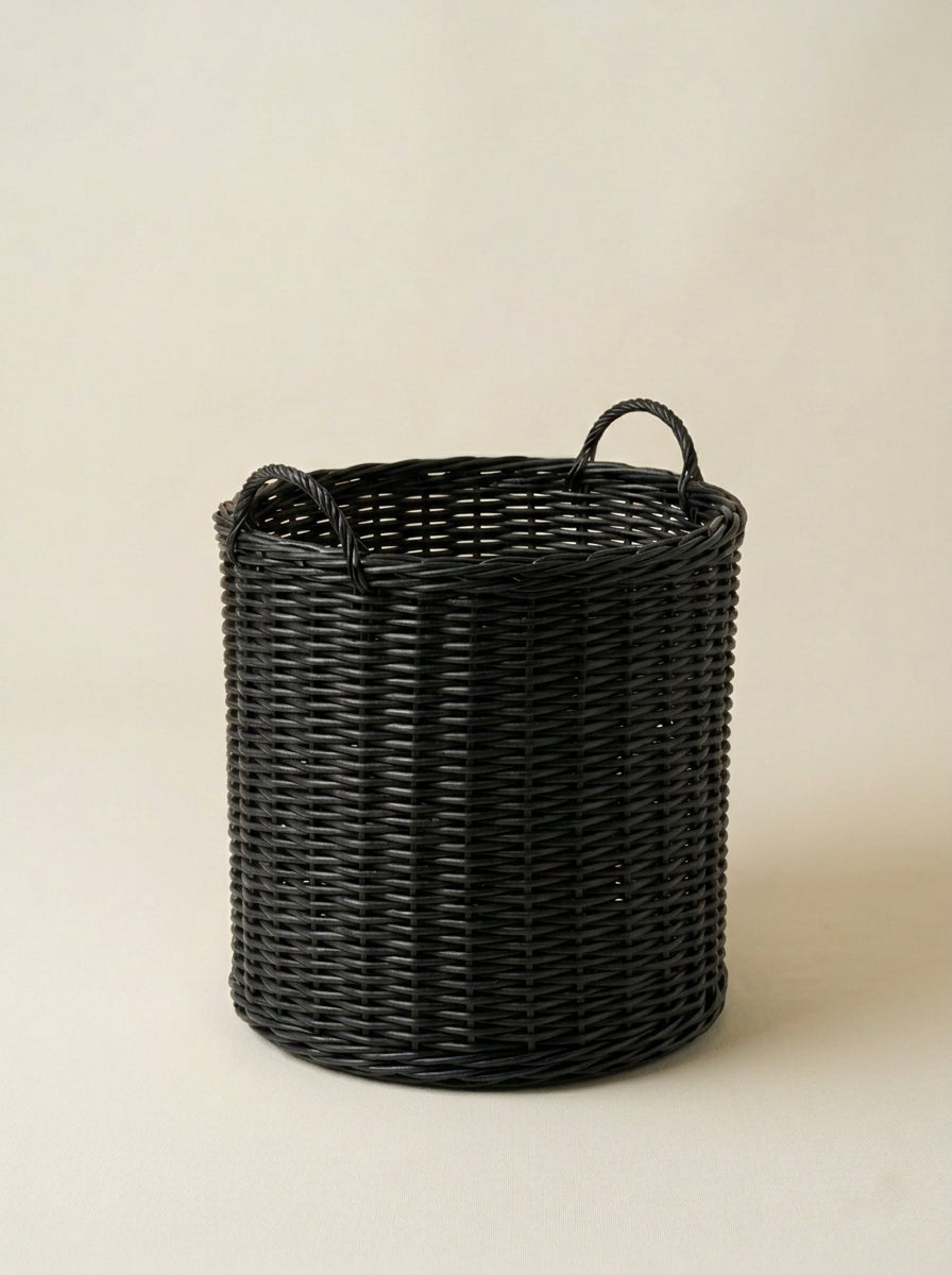 Canasto de Mimbre Negro